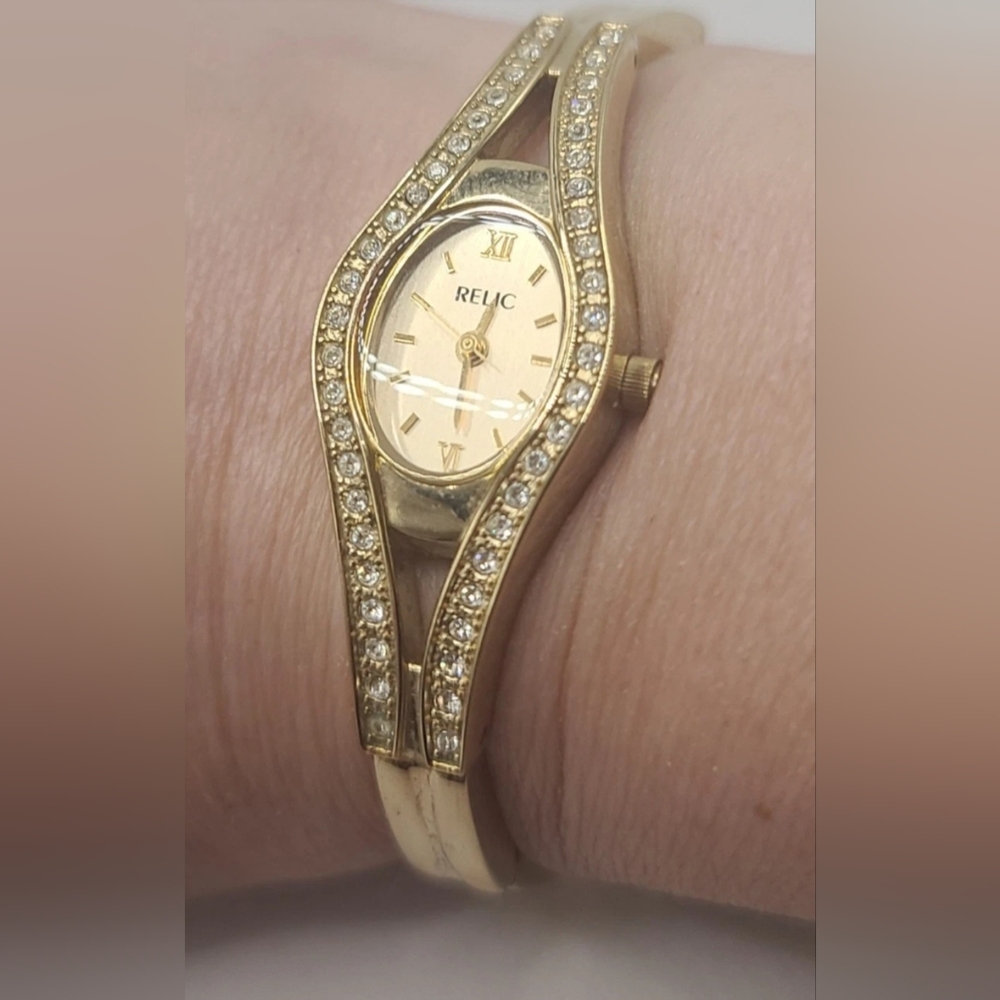 Relic Gold Rhinestone Women's Watch